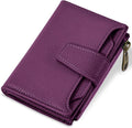 Small Wallet Women RFID Blocking Soft Leather Bifold Compact Card Holder Wallet for Women with Zipper Coin Pocket 4 ID Window by Airkit
