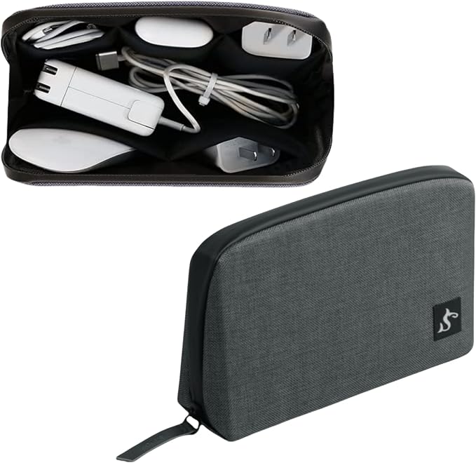 simtoper Electronic Organizer Travel Case – Waterproof Cable Bag for Cord, Charger, Hard Disk, Power Bank – Small Tech Storage for Travel, Backpack, Business Trip, Airplane by simtoper