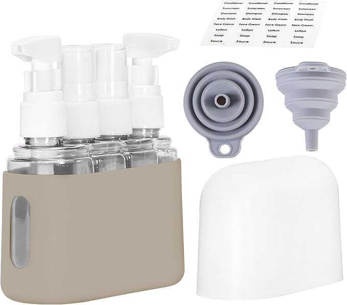 Bpluma Travel Bottles, Leak Proof Containers For Toiletries TSA Approved Airplane Accessories Kits For Liquid With Labels | For Toiletries TSA Approved Airplane Accessories Kits For Liquid With Labels by Bpluma