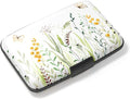 Credit Card Holder, Mini Aluminum Card Wallet RFID Blocking Slim Metal Hard Card Case for Women Men, Butterfly Flowers by Atufsuat