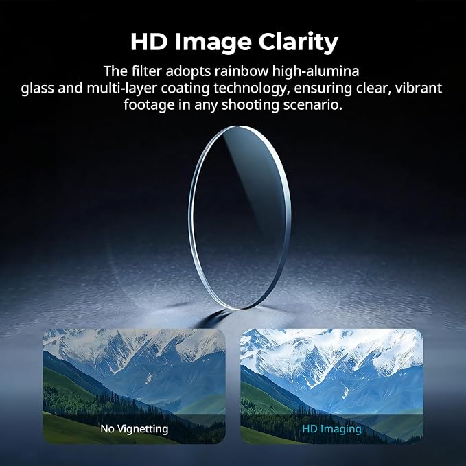 SmallRig CPL Filter for DJI Osmo Action 6, Circular Polarizer Lens with Silicone Cover & Cleaning Cloth, Reduces Glare & Reflections for Water Sports and Outdoor Action Camera-5966 - Image 3
