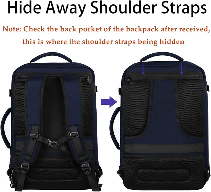 MATEIN Backpack for Travel, 27L Waterproof Carry on Backpack for Men Women | Fit Overhead Bin, Convertible Work Daypack with 2 Handles, Hiking Daypack for Outedoor Sport, Anti- Theft, Travel Gifts - Image 7