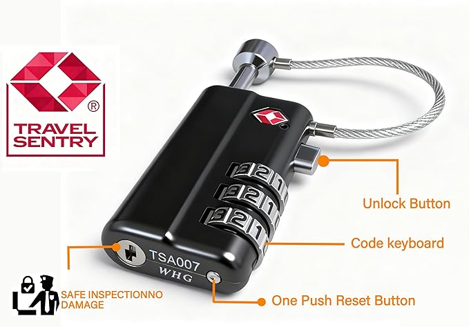 TSA Approved Gun Cases Lock (Pack 2) | Gun Case Combination Lock 2 Pack, Gun Case Locks, TSA Gun Case Locks & TSA Lock for Gun Case, Toolboxes and Luggage - Image 5