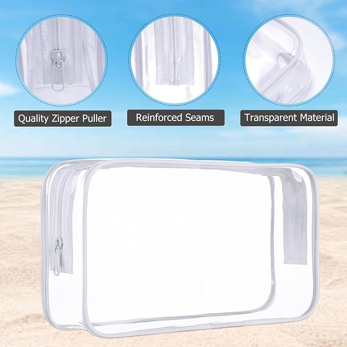 8 Pack 3.4oz Pre-print TSA Approved Travel Bottles for Toiletries | Clear Travel Size Containers, Leak Proof, Plastic 0.35oz Small Cream Jars, for Shampoo, Conditioner, Lotion - Image 7