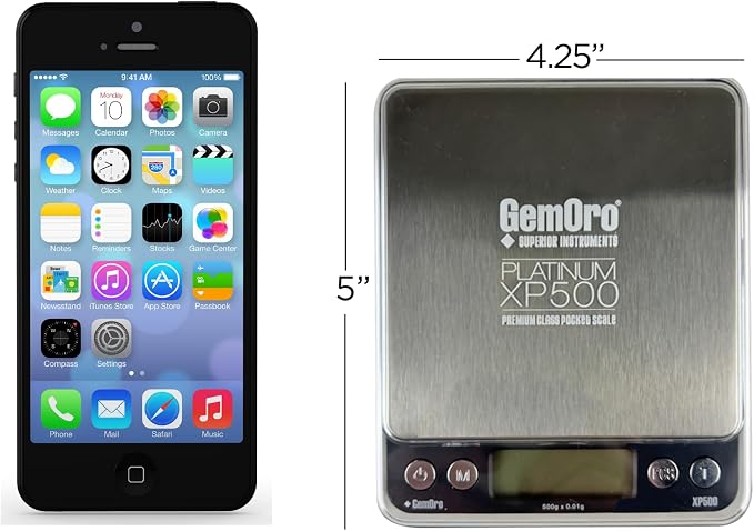GemOro Platinum XP500 | Jewelers Pocket Scale | Countertop Portable Scale with Durable Precision | Digital Accurate Tool with Expert Professional Reading & Accuracy 500g x 0.01g Readability (Silver) - Image 6