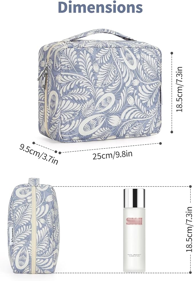 Narwey Small Hanging Travel Toiletry Bag for Women, Travel Bag for Toiletries, Makeup Bag Organizer Cosmetic Bags Make Up Bags for Girls - Image 4
