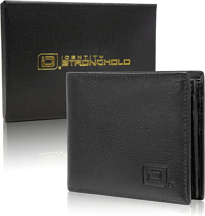 ID Stronghold Extra Capacity Bifold Wallet for Men - RFID Blocking Genuine Leather Wallet - Image 8