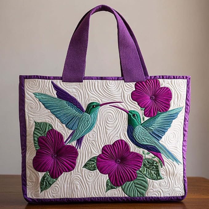 Women's Quilted Tote Bag – Lightweight Large Capacity Foldable for Travel | 20.87" L x 15.75" H - Image 6