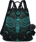 Anti Theft Backpack Butterfly Skull Blue Boho Mandala Women Large Fashion Travel Shoulder Bag Purse Rucksack Lightweight by ZOEO