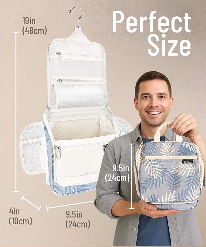 D&D Wanderlust D&D Hanging Travel Toiletry Bag for Men and Women – Cosmetics, Makeup and Toiletries Organizer Kit with 10 Compartments - Image 2