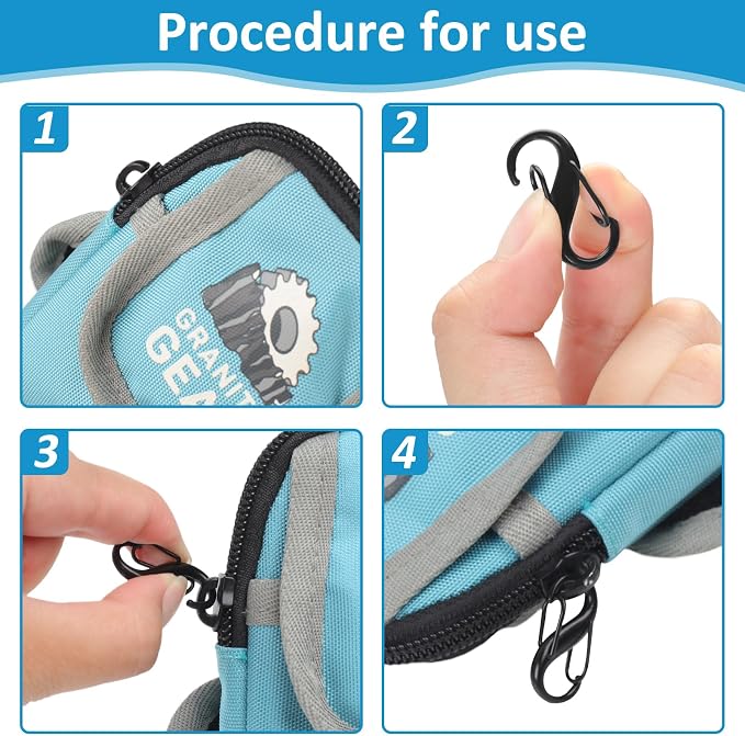 Phinus Lock Combo, Total 21PCS Clips Anti-Theft, Locks Anti-Theft for Luggage, Clothing, Backpacks, Boots, Purses, Travel Outdoor Sports(Black, Silver, Gold) - Image 3