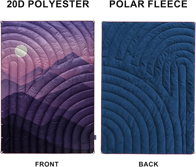 Mini Camping Blanket, Lightweight Down Alternative Puffy Blanket Packable Outdoor Blanket for Camping, Traveling, Stadium, Hiking, Picnics - Image 3