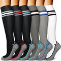 Copper Compression Socks for Women & Men (6 pairs) - Best Support for Nurses, Running, Hiking, Recovery by BLUEENJOY