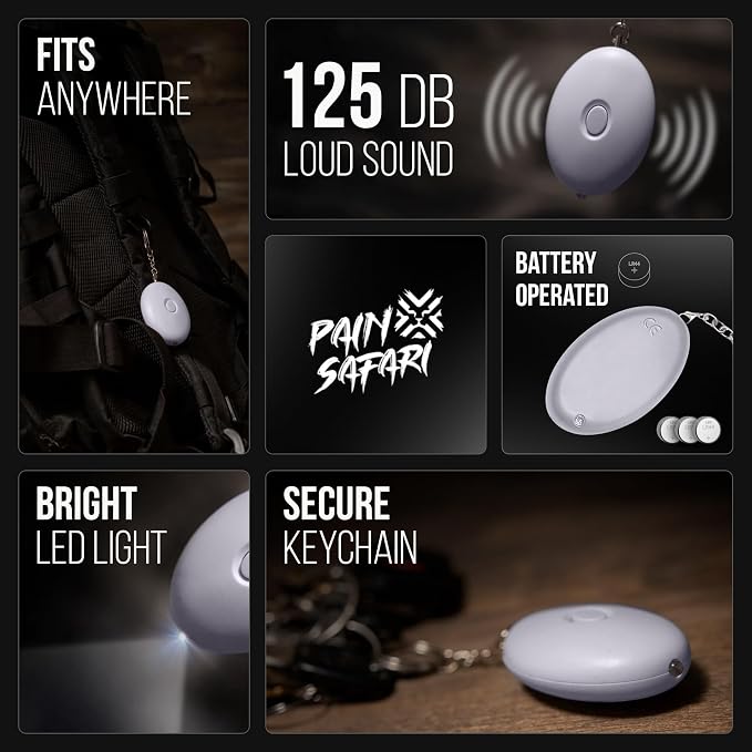 Personal Alarm Keychain, 125dB Safety Siren for Women - Image 5