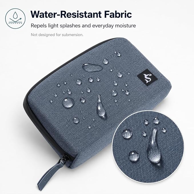simtoper Electronic Organizer Travel Case – Waterproof Cable Bag for Cord, Charger, Hard Disk, Power Bank – Small Tech Storage for Travel, Backpack, Business Trip, Airplane - Image 2