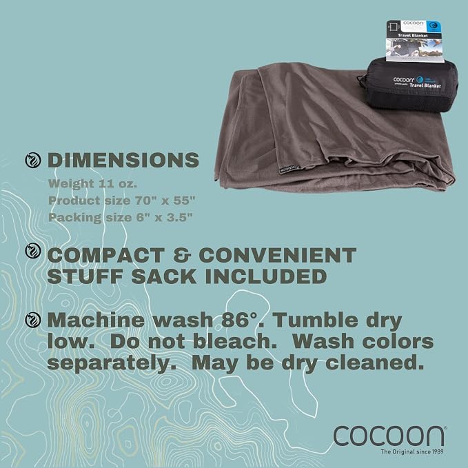 COCOON - Premium - Coolmax - Travel Blanket - Charcoal - Image 6