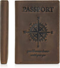Polare Luxury RFID Blocking Leather Passport Holder Travel Wallet For Men and Women (Dark Brown Compass) by polareoriginal