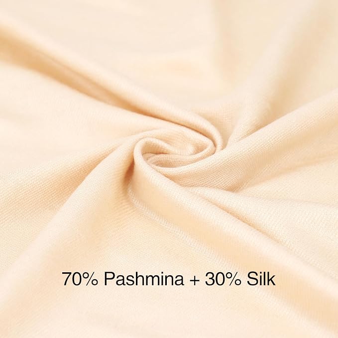 Soft Silky Pashmina Shawl Wraps Solid Colors Scarf for Wedding Evening Dresses - Image 2