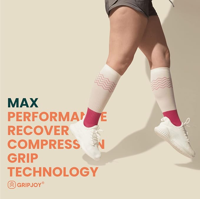Compression Socks with Grips, 15-20mmHg, Support & Stability for Circulation, Travel, Pregnancy, Nurses - Image 5