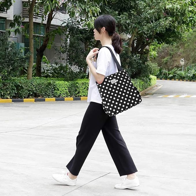 KAMO Floral Tote Bag - Waterproof Lightweight Handbags Travel Shoulder Bag for Hiking Yoga Gym Swimming Travel Beach - Image 2