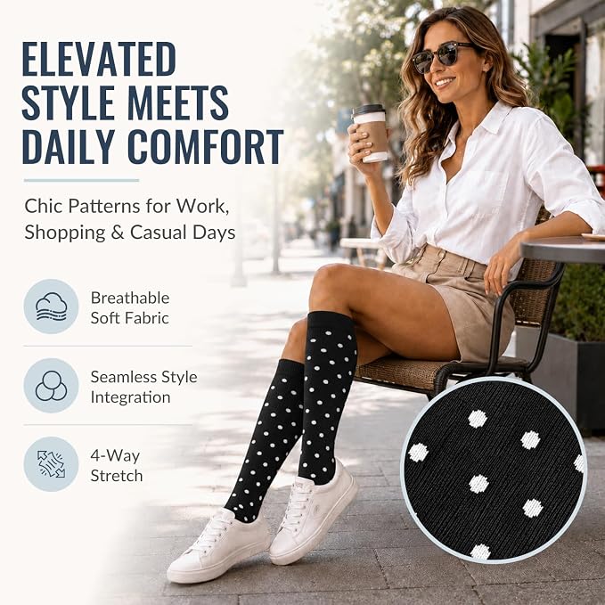 Copper Compression Socks for Women & Men (6 pairs) - Best Support for Nurses, Running, Hiking, Recovery - Image 3
