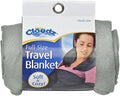 Cozy Compact Airplane Travel Blanket for Your Flight, Car, Camping, Home or Comforting Warmth Anywhere! - Charcoal by Cl%C3%B6udz