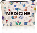 Medicine Makeup Bag Gifts: Colorful Medical Themed Cosmetic & Toiletry Organizer Pouch For Teen Girls & Women Doctor Nurse Healthcare.Ideal Gift For Travel, Birthdays, & Christmas. by Girllyempoweringeverywomen