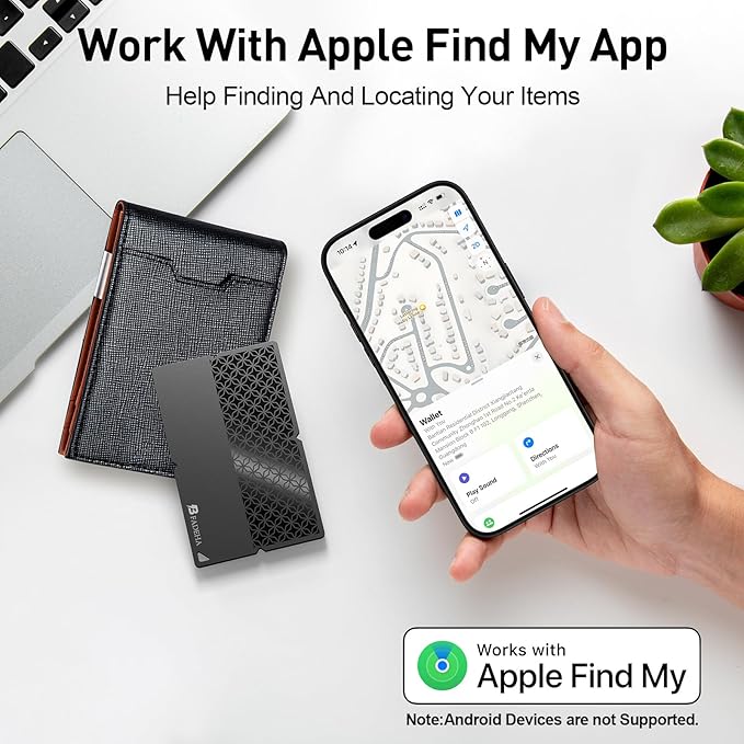 2026 Apple MFi Certified Wallet Tracker Smart Card for Find My | Ultra Thin Air Tracker Tag for Travel, 5 Years+ Staying Power, IP69 Waterproof, Key Finder & Item Locator for Bags, Passport - Image 2