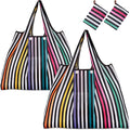 KINGMAS Reusable Grocery Bags, Eco-Friendly Folding Tote Shopping Bag fits in Pocket, Washable Waterproof Nylon Pouch Bags by KINGMAS