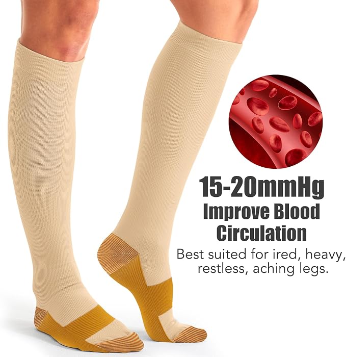 3 Pack Medical Compression Sock-Compression Sock For Women and Men Circulation -Best for Running,Nursing,Athletic Sports - Image 2