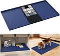 URMONA Waterproof Silicone Under Sink Mat 34'' x 19'' Shelf Liner for Kitchen and Bathroom, Cabinet and Counter Protector, Storage and Organizers, Litter Mat, Pet Cat Puppy Essentials(Navy) by URMONA