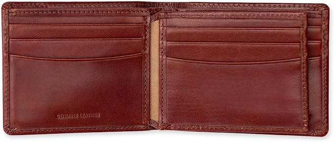 Dockers Men's Bifold Leather Wallet - Thin Slimfold RFID Blocking Security Smart Extra Capacity - Image 4