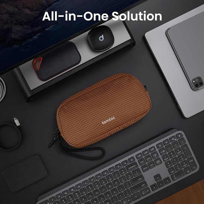 tomtoc Electronics Organizer Travel Case Performance, Cable Tech Pouch | Water Resistant Accessories Bag Carry Storage for Cord, Phone, Cables, Airpods, USB Flash Drive, Daily Items - Image 3