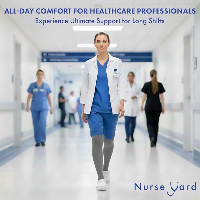 Compression Socks for Nurses - Women & Men - 20-30mmHg Graduated Compression, For Medical Staff, Athletes - 1 Pair - Image 6