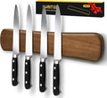 Magnetic Knife Holder, 10 Inch Acacia Wood Knife Strip for Wall or Fridge | Fridge Magnetic or Screw-Mounted, Strong Magnet Secures Knives, Space-Saving, Kitchen Knife Storage, Housewarming Gift by SWAITEE