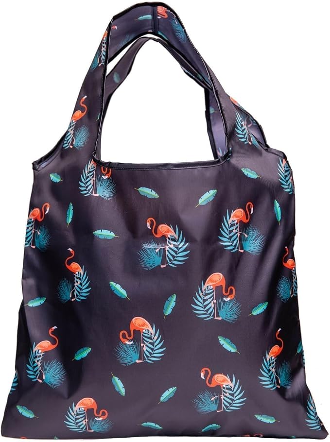 1 Pack Reusable Shopping Bag, Foldable Grocery Bag (Bird) | Large Capacity, Washable, Grocery Tote, Utility Travel Shoulder Bag by MOLOVACase