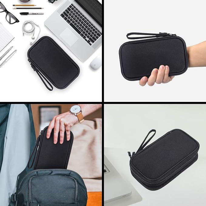 CAOODKDK Electronics Accessories Organizer Pouch Bag, Travel Universal Organizer for Cable, Charger, Phone, SD Card, Business Travel Gadget Bag - Image 7