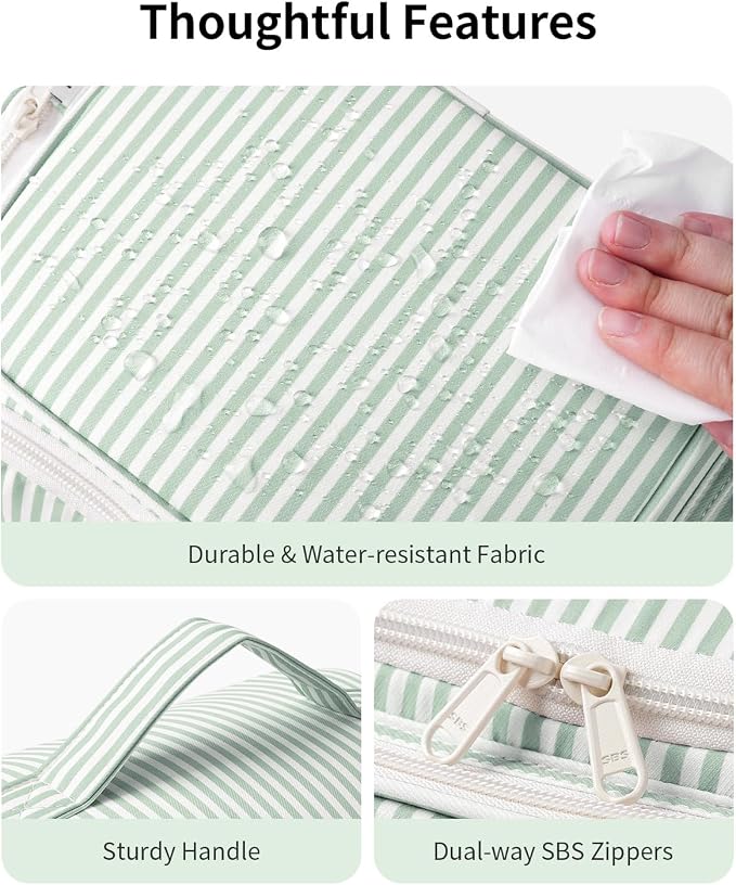 Narwey Hanging Travel Toiletry Bag for Women, Large Makeup Cosmetic Bag | Wide Open, Organized Pocket, Dry Wet Separation, Portable Bathroom Travel Bag for Full Size Toiletries, Vivid Pattern, Gifts - Image 5