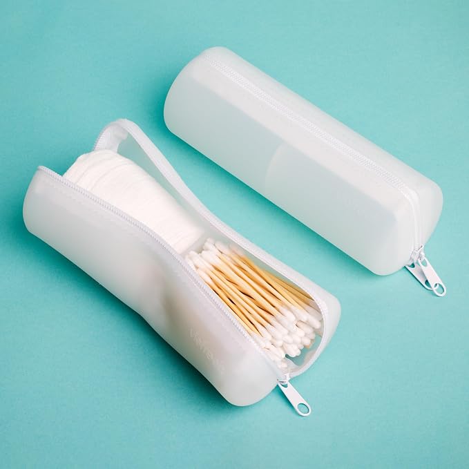 Cotton Round Swab Travel Case, 2-in-1 Beauty Organizer - Image 2