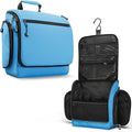 VENTURE 4TH Hanging Travel Toiletry Bag, 18 Compartments - Light Blue | Hangs on rails, hooks or doors; stands upright. Removable TSA pouch. Water-resistant Nylon 290D Twill, reinforced stitching. by VENTURE4TH