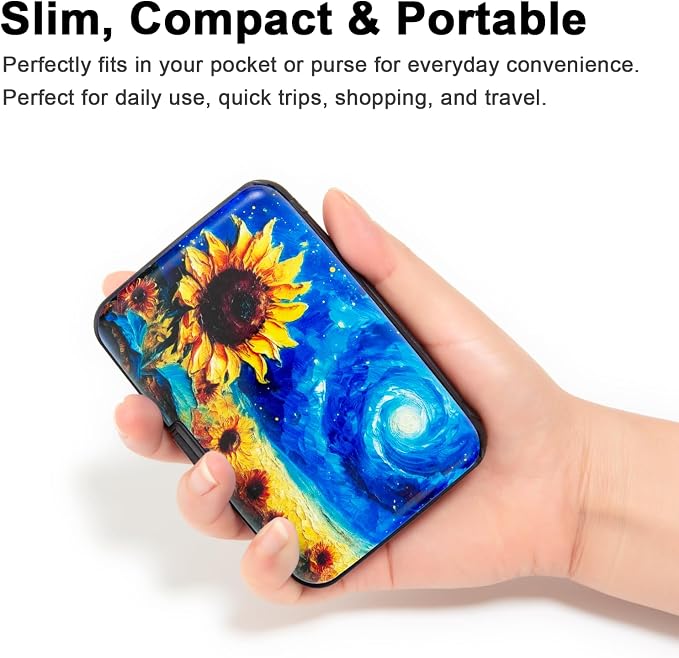 Credit Card Holder Small RFID Blocking Wallet Business Metal Slim Mini Aluminum Hard Case for Women Men - Image 4