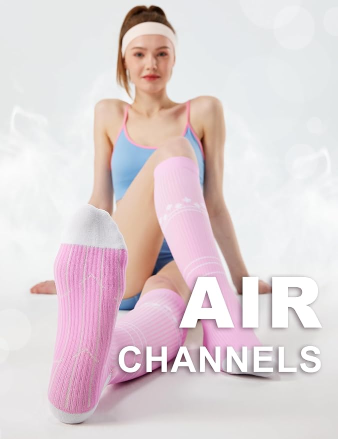 FITRELL 3 Pairs Compression Socks for Women and Men 20-30mmHg-Circulation Support Socks - Image 2