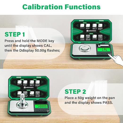 Milligram Scale Precision 0.001g/50g mg Scale for Weighing Powders | Digital Jewelry Scale for Gold,Coins,Gem,Reloading,Pocket Micro Gram Scale with 6 Units,Tare,Cal Weight,Battery Powered - Image 5