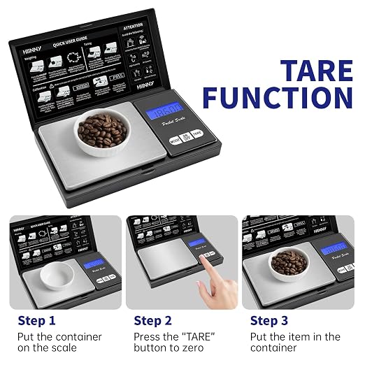 Gram Scale Digital Pocket Scale 200g/0.01g High Precision Small Jewelry Scale Mini,Weed,Coin,Gold,Portable Travel Food,Gram and Oz,with 20g Calibration Weight - Image 4