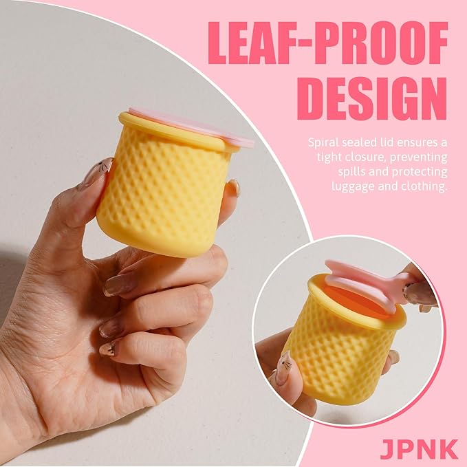 4 Pack Silicone Travel Containers for Toiletries, TSA Approved 1.8oz Leak-Proof Cream Jars, BPA Free Cosmetic Containers with Lids for Face Hand Body Lotion, Cream - Image 3