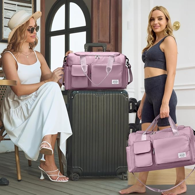 NPBAG Women Travel Duffel, Multi Functional Large Expandable Weekender Carry-on Tote, Gym Workout Overnight Bag, Mommy Hospital Bag for Labor and Delivery - Image 7