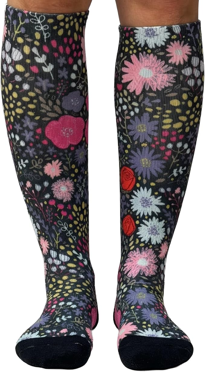 Crazy Compression Socks, Comfortable Support Socks for Recovery, Travel, Hiking, and Long-Hour Comfort w/Fun Designs by CrazyCompression