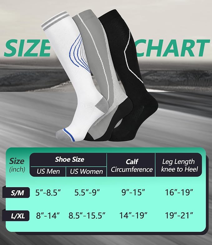 FuelMeFoot 3 Pack Copper Compression Socks - Compression Socks Women & Men Circulation - Best for Medical,Running,Athletic - Image 6