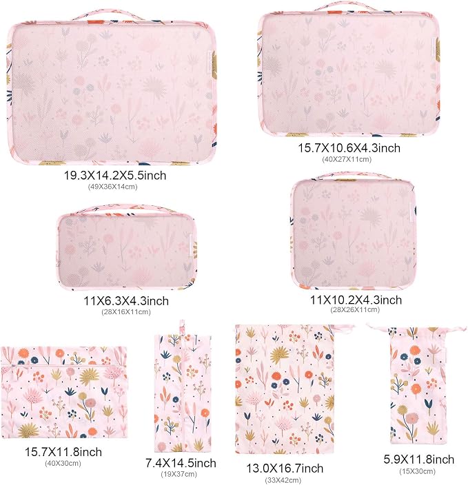 MissBoy Packing Cubes for Kids, 8 Pcs Set of Packing Cubes for Carry on Suitcase Organizer Bags, Kids Packing Cube, Waterproof Travel Essentials for Girls and Boys | Kids Compression Packing Cubes, Breathable Material Space Saving Waterproof Various Si... - Image 2