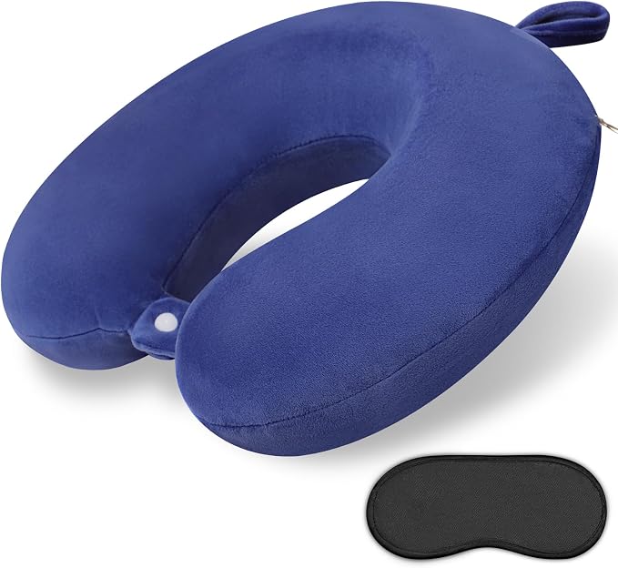 Travel Pillow Neck Pillow for Airplanes Memory Foam Neck Pillow for Traveling, Car, Home, Flight Portable Pillow for Sleeping Provide Head Neck Support Rest by Gosider